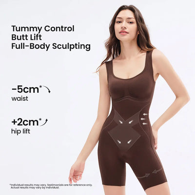 (KakaPeople Easy-Off Bodysuit) Tummy Control Butt Lifter Faja Bodysuit, Back Support Scrunch Back Open Design, Postpartum Recovery Full Body Shaper with Cotton Gusset, Colombian Fajas Everyday Wear for Women