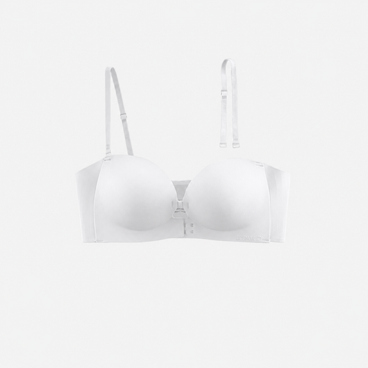 Seamless Front Closure Bra With Adjustable Straps