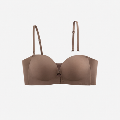 Seamless Front Closure Bra With Adjustable Straps