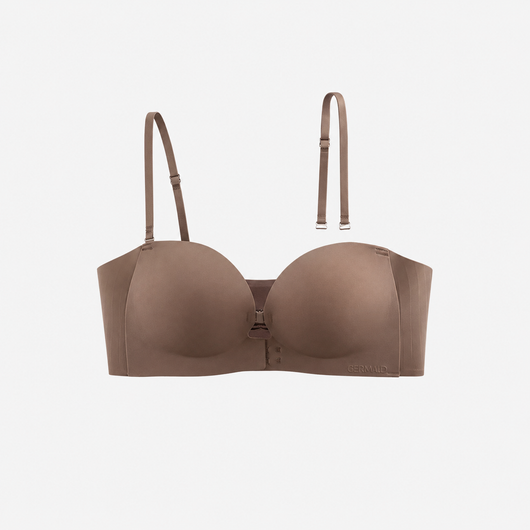 Seamless Front Closure Bra With Adjustable Straps