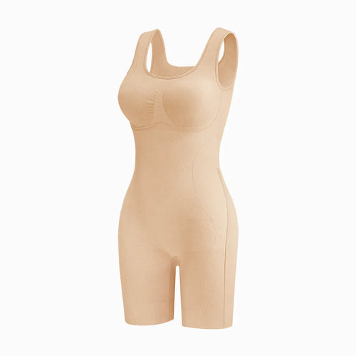 (KakaPeople Easy-Off Bodysuit) Tummy Control Butt Lifter Faja Bodysuit, Back Support Scrunch Back Open Design, Postpartum Recovery Full Body Shaper with Cotton Gusset, Colombian Fajas Everyday Wear for Women