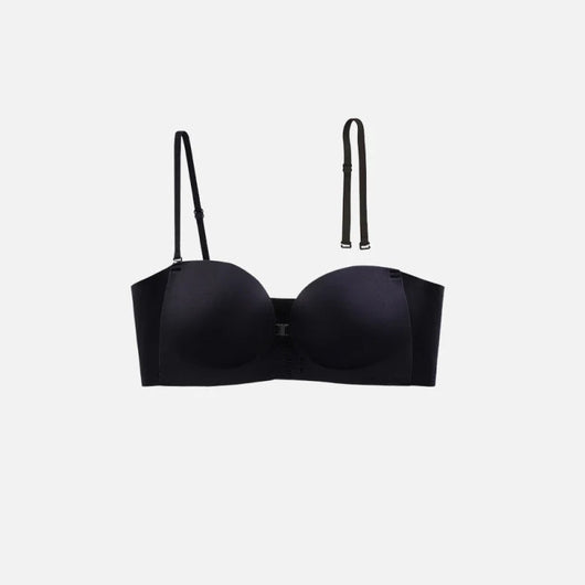 Seamless Front Closure Bra With Adjustable Straps