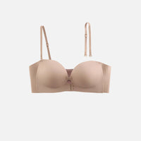 Seamless Front Closure Bra With Adjustable Straps