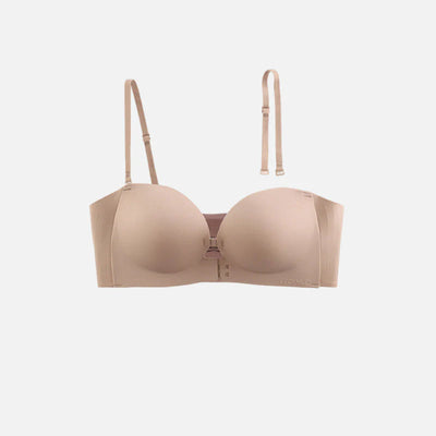 Seamless Front Closure Bra With Adjustable Straps
